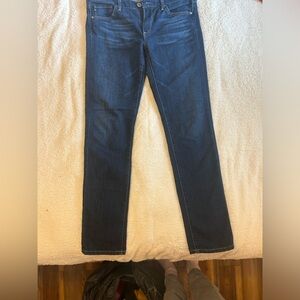 AG Adriano Goldshmied “The Stevie Cuff” jeans.